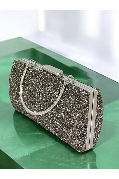Gloriys Ayakkabı & Çanta 099 Платинова сумочка з камінням