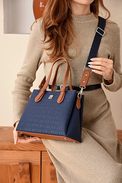 Just Polo Women's New Season Embossed Patterned Hand and Shoulder Bag 234113 Mh