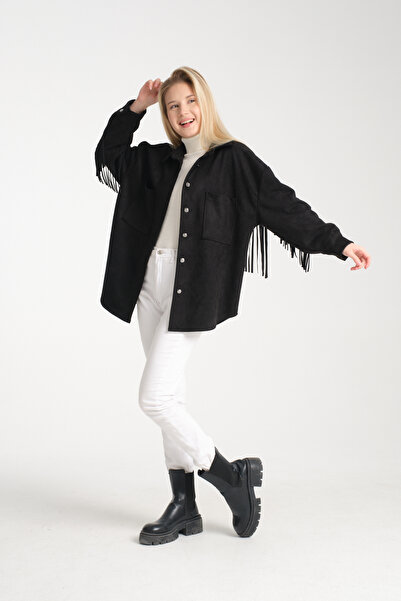 Wissi Life Sukuba suet lazer kesim püsküllü ceket