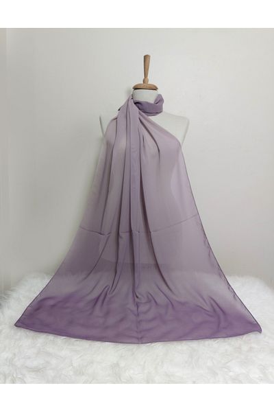 istanbul prensesleri New Shape Gradient Patterned Chiffon Shawl - Non-Slip