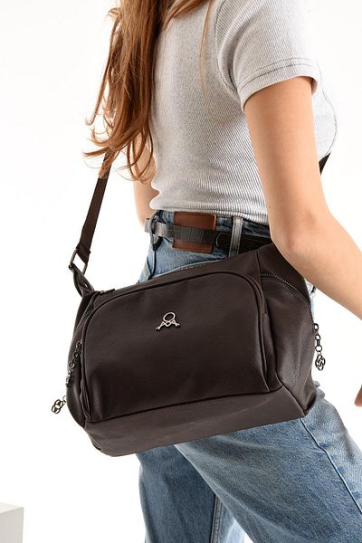 H&D COLLECTİON Piele moale, cu 5 compartimente, model poștaș multi-util, cu curea lungă, geantă de umăr și crossbody 706