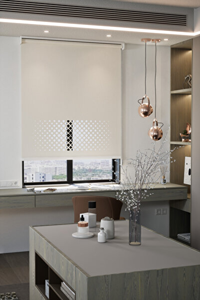 Genel Markalar Lazer Kesim Mat Stor Perde, Lazer Kesimli Modern Serisi, M-200...