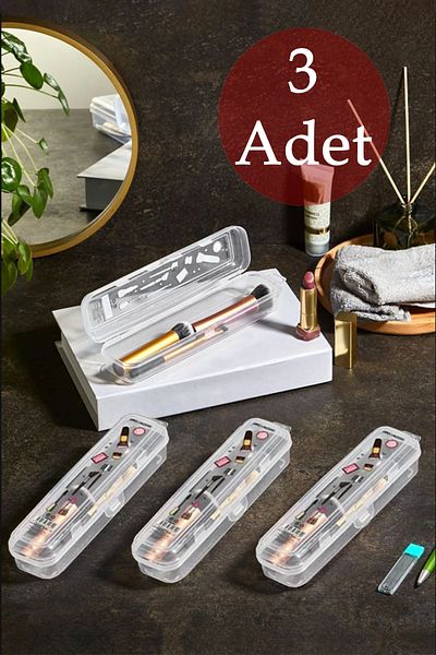 DOVİHOME 3 τεμάχια πινέλο μακιγιάζ - Θήκη για πινέλο μακιγιάζ Υλικό οργάνωσης Δοχείο αποθήκευσης