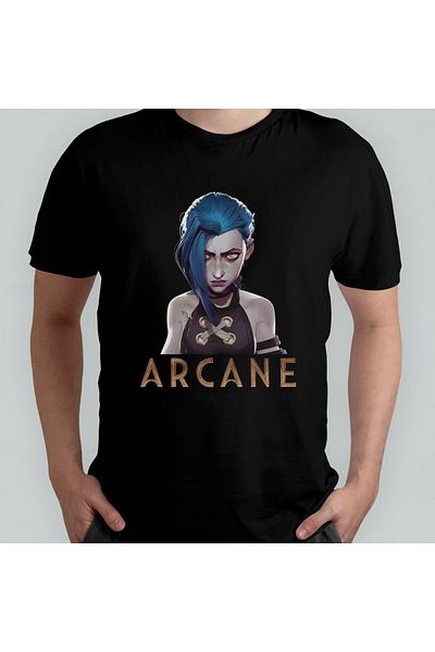 Pixxa Μπλουζάκι Arcane Jinx Crew Neck 100% βαμβακερό - Μοντέλο 2