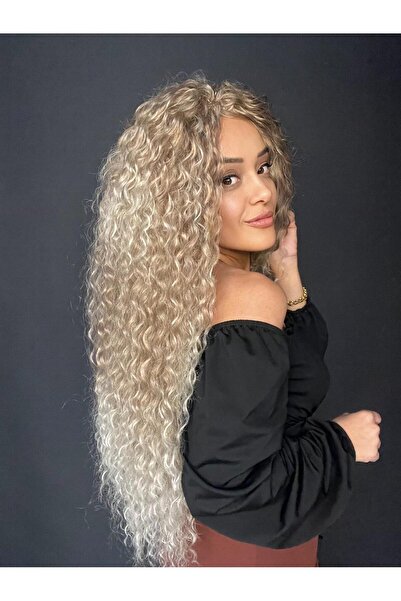 Suzan Peruk Afro Peruk Su dalgalı Modeli.Tepe kısmı her yöne ayrılır El yapım...