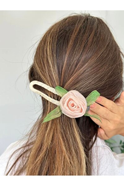 Rachel Pink, Rose Detailed, Knob Buckle - 11 cm