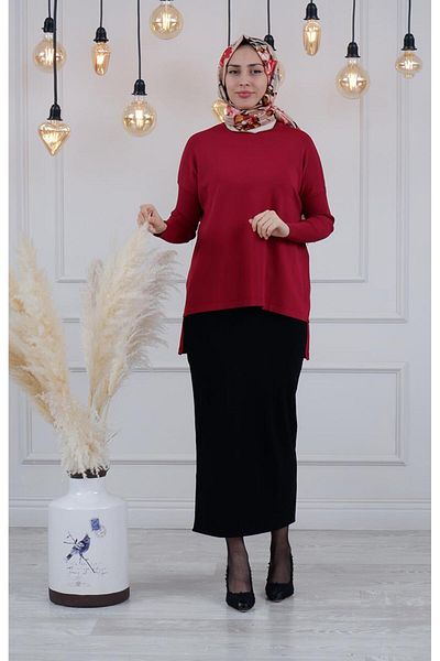 Invee Tunic 5879 Claret Red