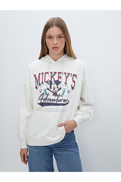 LC Waikiki Γυναικείο φούτερ oversized με στάμπα Μίκυ Μάους
