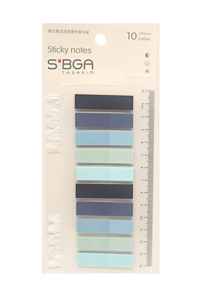 sibga tasarım ورق ملاحظات ملون شفاف - 200 ورقة من ملصقات المرجعية