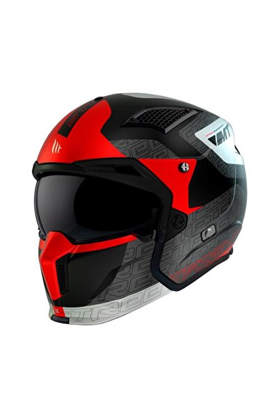 MT STREETFIGHTER SV S TOTEM B15 ÇENE ÇIKARTILABİLİR KASK MAT İNCİ KIRMIZI