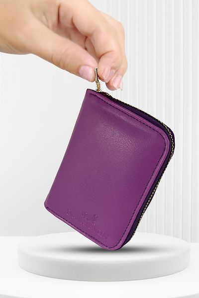 Frank Martin Rio Original Purple Women's Wallet - Stylish Design with Paper and Coin Eyes, Zipper