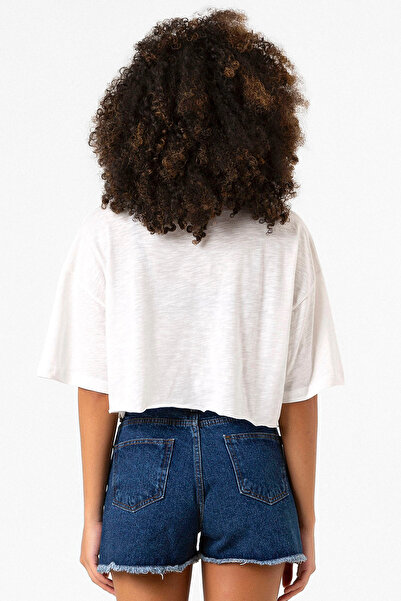 Tshirthane Rose Number One Girl White Gray Women's Crop Tshirt