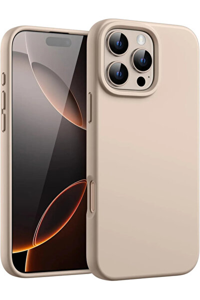 Fibaks Apple iPhone 16 Pro Compatible Case Velvet Launch Soft Soft Liquid Silicone Camera Protection Cover