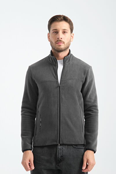 Shooter Ανδρικό φούτερ Fleece - Premium Winter, Minimal Embroidery, Regular Fit με φερμουάρ