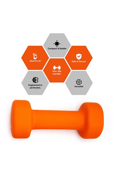 KETTLER Neoprene Dumbbell Coated | Non-slip Grip | German Technology | Ideal For Men & Women