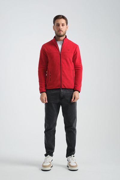 Shooter Ανδρικό φούτερ Fleece - Premium Winter, Minimal Embroidery, Regular Fit με φερμουάρ