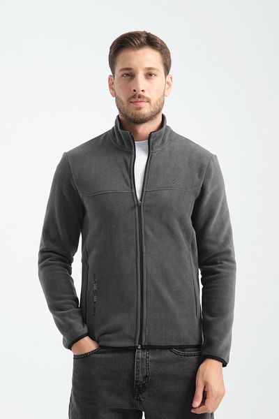 Shooter Ανδρικό φούτερ Fleece - Premium Winter, Minimal Embroidery, Regular Fit με φερμουάρ