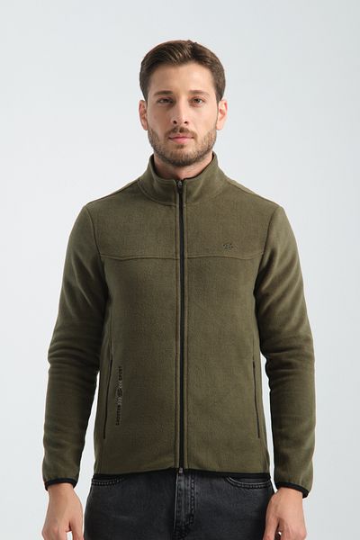 Shooter Ανδρικό φούτερ Fleece - Premium Winter, Minimal Embroidery, Regular Fit με φερμουάρ