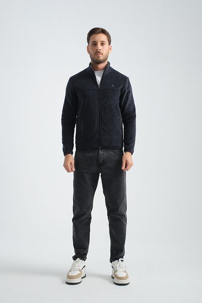 Shooter Ανδρικό φούτερ Fleece - Premium Winter, Minimal Embroidery, Regular Fit με φερμουάρ
