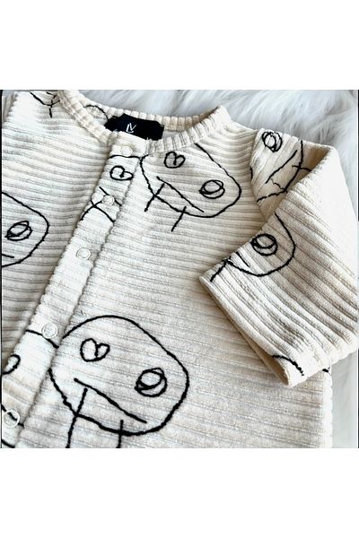 DİVİSTA Unisex Baby Printed Snap Jumpsuit