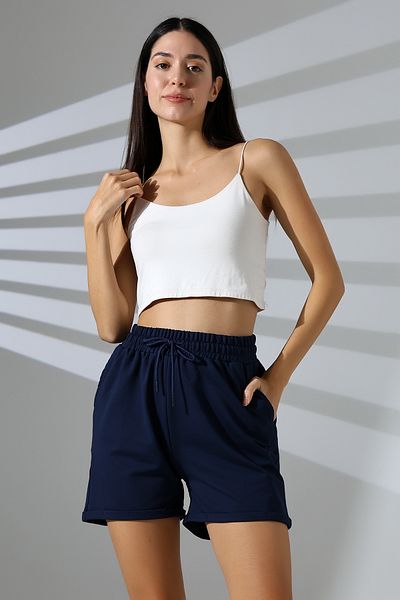 Endies Wide Comfortable Fit - Folded Leg Shorts 21822 Dark Blue