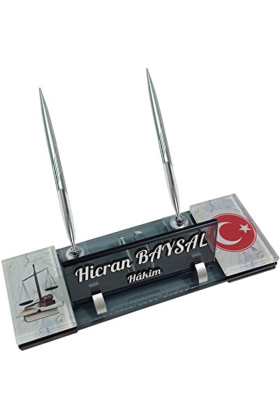 Sentez Masa Üstü İsimlik Adalet Terazisi Avukat Masaüstü Isimlik