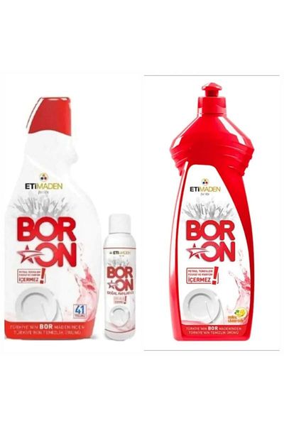 Boron Gel Dishwasher Detergent 820 Ml+ Natural Brightening + 1 Hand Washing Detergent 650 ml