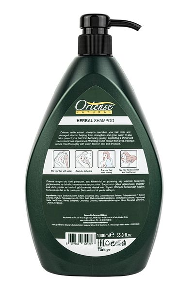 ORİENSE Natural 1000ml Herbal Shampoo Nettle Extract