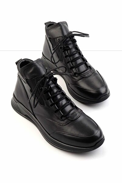 Bambi Siyah Hakiki Deri Erkek Bot & Bootie E02304202603