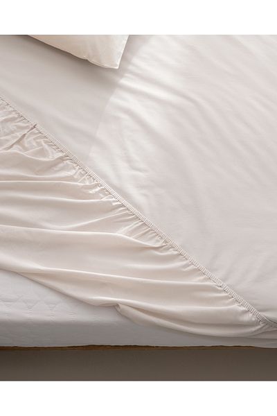 Madame Coco Manon Double 100% Cotton Ranforce Elastic Sheet - Stone