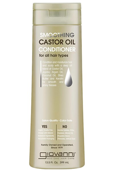 Giovanni بلسم جيوفاني بزيت الخروع لتنعيم الشعر، لجميع أنواع الشعر - 399 مل