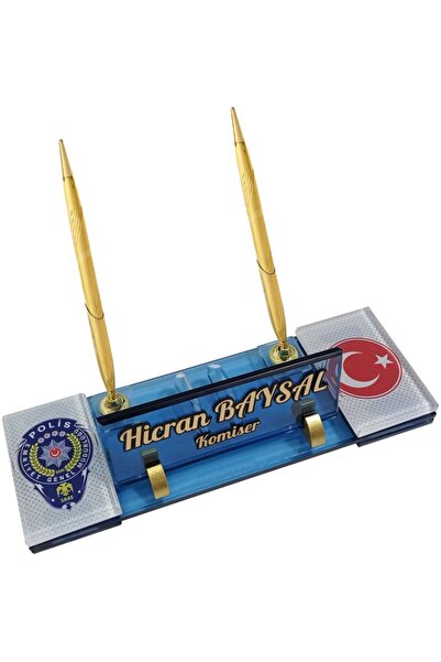Sentez Masa Üstü İsimlik Polis Komiser Masa Isimliği Yeni Iş Mezuniyet Hediyesi