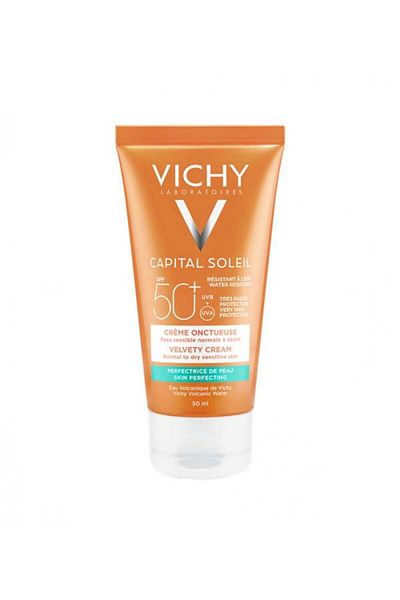 Vichy كريم الوقاية من الشمس كابيتال سوليل فيلفيت تاتش SPF50+ 50 مل