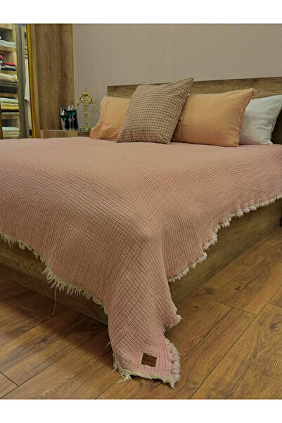 Gidia Κουβέρτα μουσελίνας διπλής όψης 4 στρώσεων Dusty Rose 100% βαμβάκι 230x240 cm