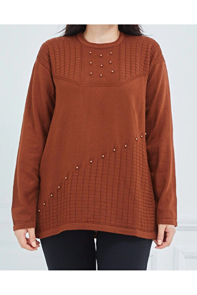 NOBLE STORE Kadın Triko Kışlık Orta Yaş Anne Bluz Kazak NBL25489