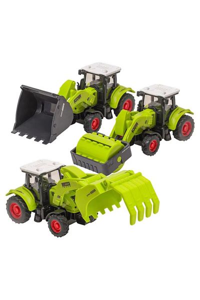Farbu طقم جرار مكون من 3 قطع 706-24، طقم ألعاب مركبات وآلات زراعية مغرفة 706-24