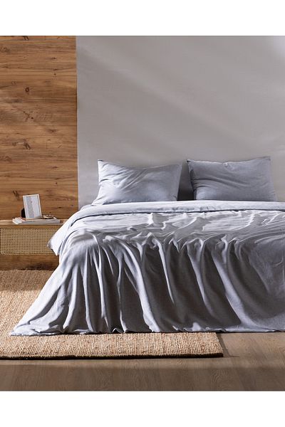 Madame Coco Benati Single 100% Cotton Yarn Dyed Duvet Cover Set - Navy Blue