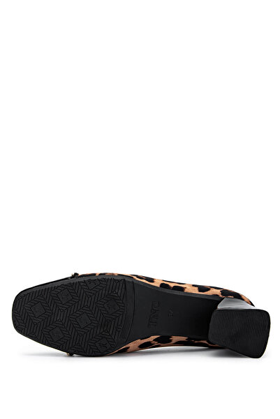 Tamer Tanca Kadın Hakiki Deri Leopar Topuklu Ayakkabı