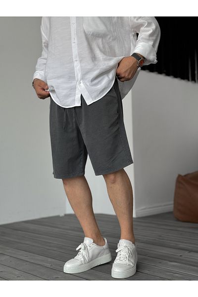 BYBASICMAN Anthracite Wash Basic Shorts Df-2041
