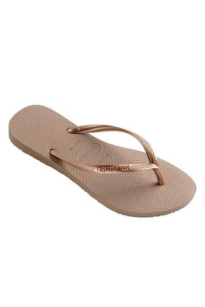 Havaianas Rose Gold Slim Slippers