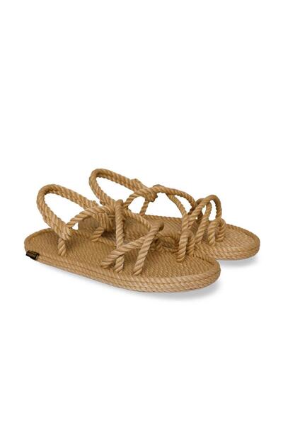 Nomadic Republic Beige Women's Rope Sandals - Ibiza Rubber Sole