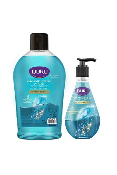 Duru Ocean Freshness Liquid Soap with Organic Content 1500 ml 3Pcs