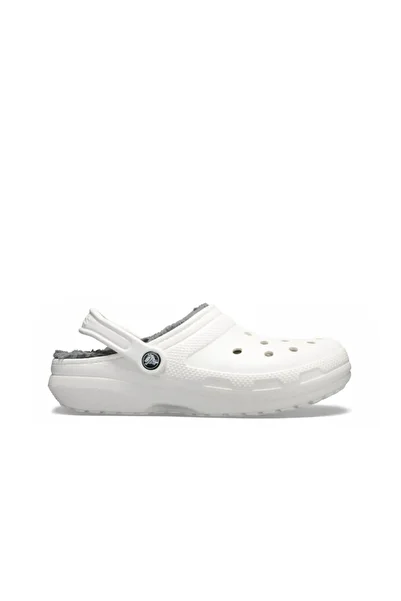 Crocs White Classic Lined Clog Slippers for Men