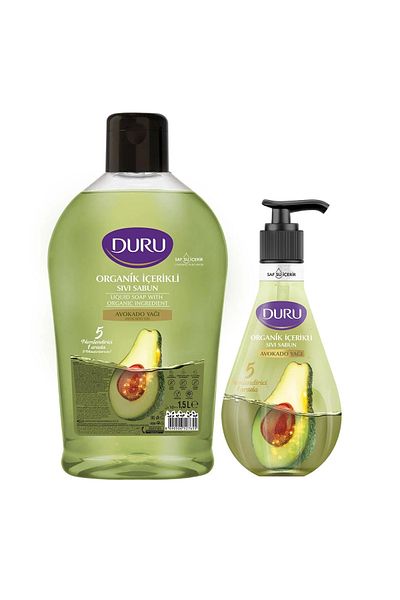 Duru Avocado Liquid Soap with Organic Content 1500 ml 3 Pieces