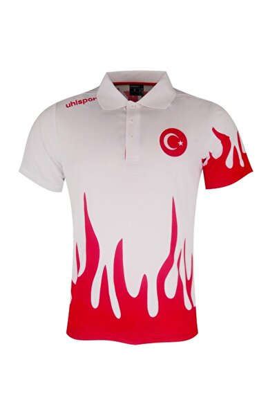 UHLSPORT Türkiye Alev Desenli Polo Tişört Kırmızı-xxxxl
