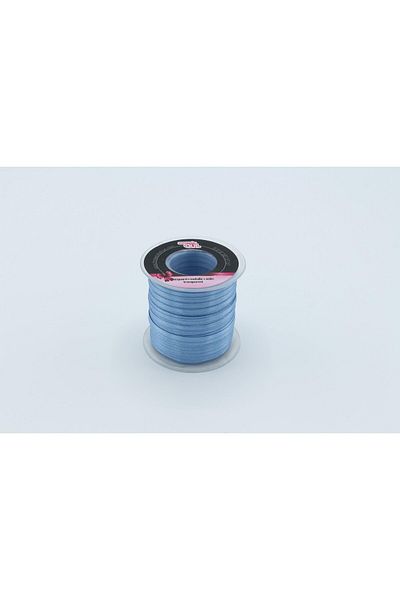 öz-iş Panglică de trandafir din satin albastru - 3,5 mm