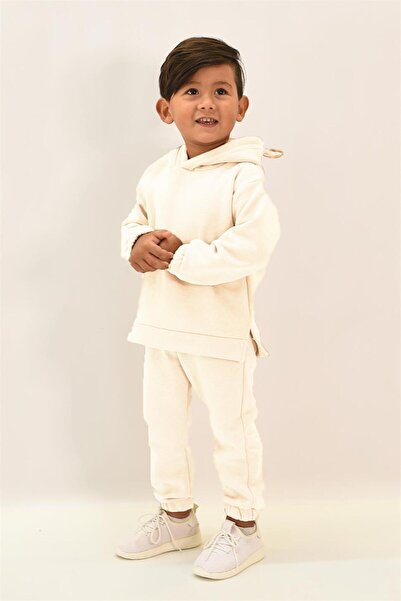 LUESS Unisex Children's Ear Detailed Hooded Bottom Top Suit (2-3 Years 7-8 Years)