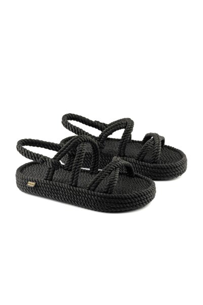 Nomadic Republic Tahiti Platform Women's Rope Sandals - Black