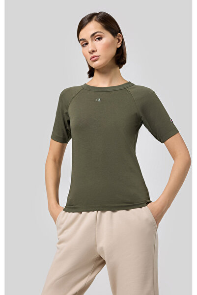 Champion Script Shop Crewneck T-shirt Yeşil Kadın Tişört