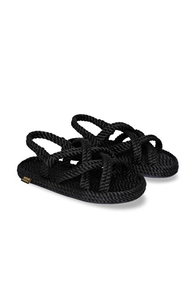 Nomadic Republic Black Children's Rope Sandals - Bodrum Rubber Sole